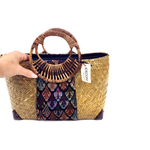 handcrafted Bag from Thailand, rattantasche, Korbtasche