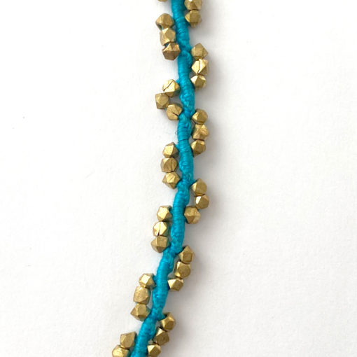 handgefertigtes dokra armband "twisted turquoise"