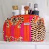 handcrafted cosmetic bag "poppytiger"