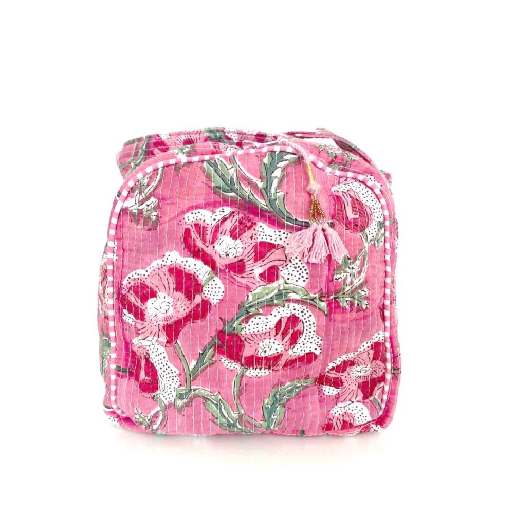 Baumwolltasche , SPorttasche, Strandtasche, WEkkender " Flowery Pink"