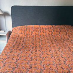 XL – Überdecke, Decke , Baumwolldecke “Apricot Flower